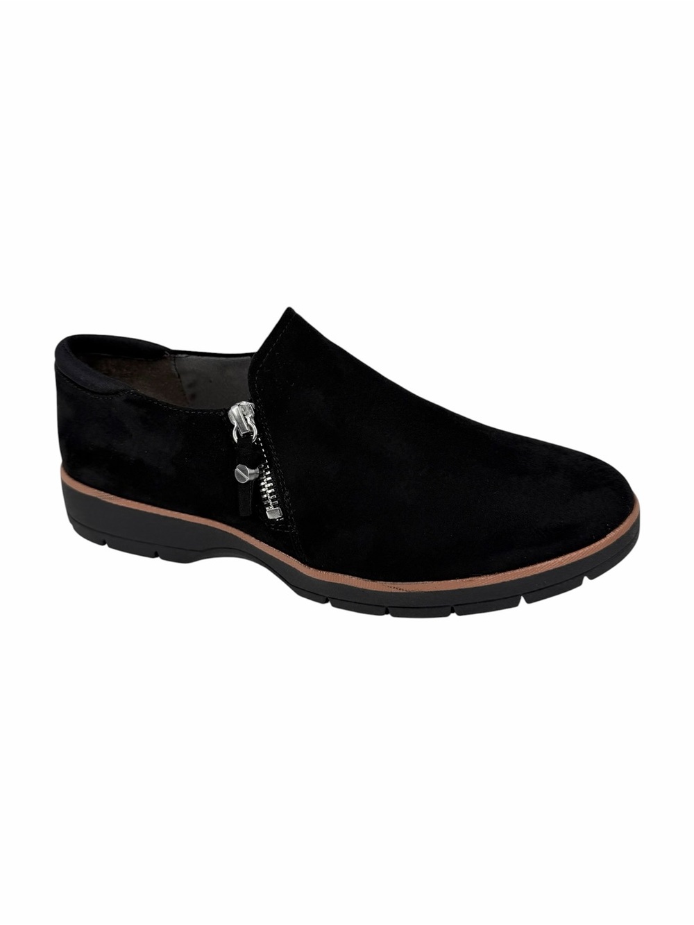 Dr. Scholls Women's Nice Day Now Slip On Shoes Black Microfiber Size 8W
